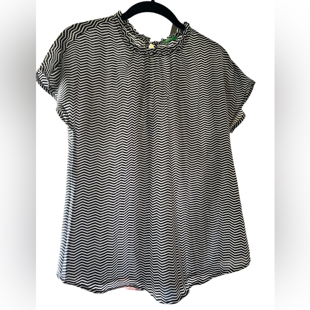 Size‎ S, women’s black & white striped blouse, United Colors of Benetton